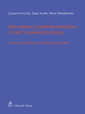 cover image of Das externe Gutachtenverfahren in der Sozialversicherung